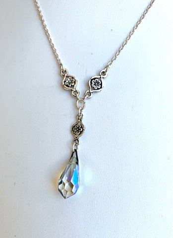 Aurora Borealis Gemstone Silver Necklace