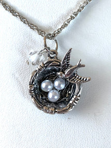 Birds Nest Pendant Necklace